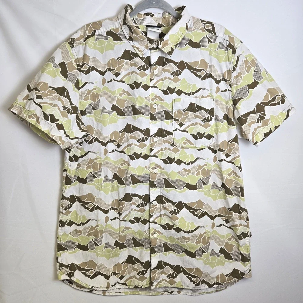 The North Face Short Sleeve Baytrail Pattern Camp Shirt NF0A55ND Cotton XL